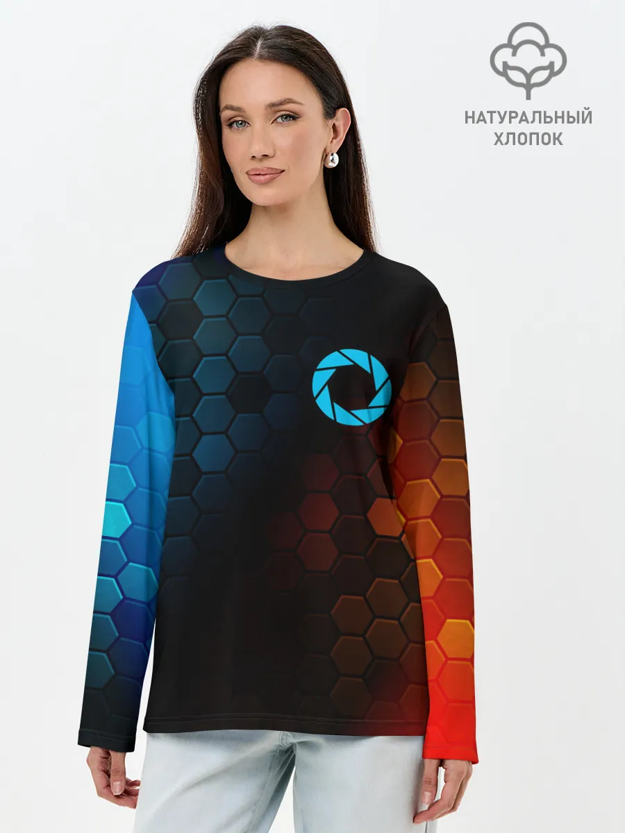 Лонгслив женский. Хлопок / PORTAL / ПОРТАЛ