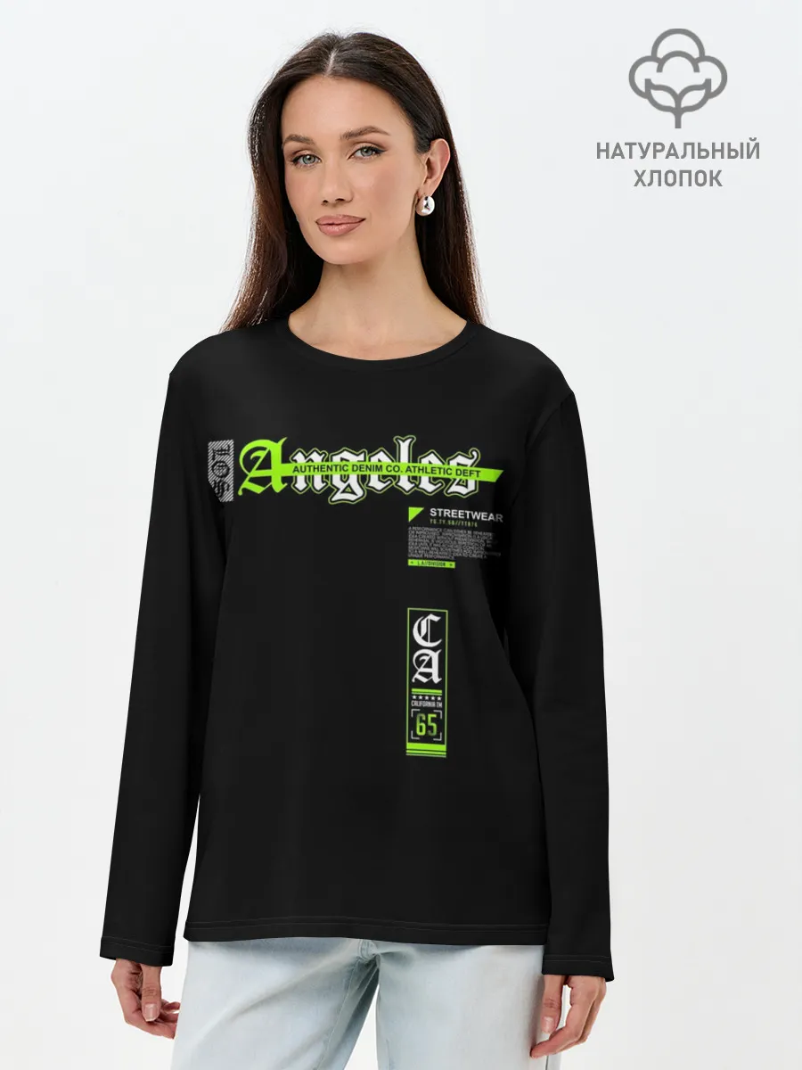 Лонгслив женский. Хлопок / Los Angeles
