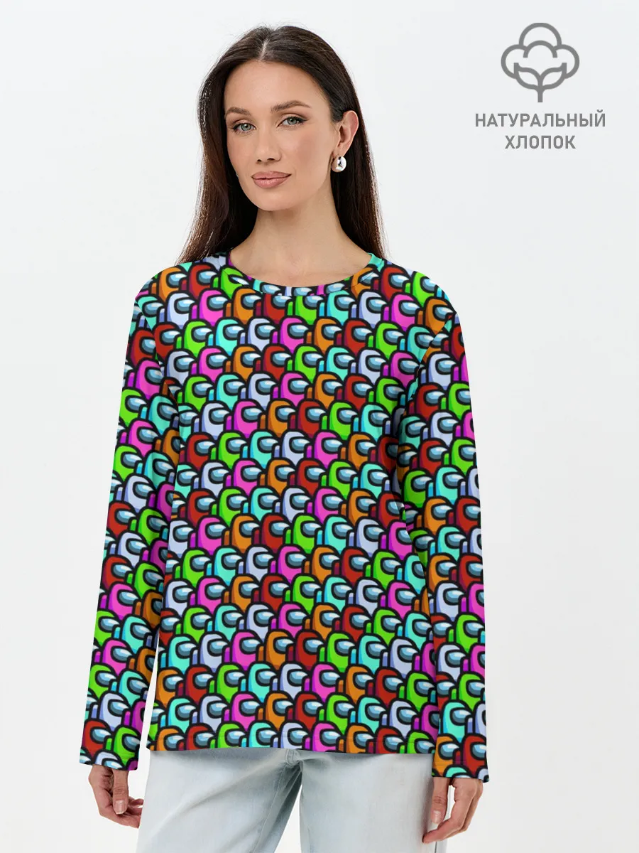 Лонгслив женский. Хлопок / AMONG US