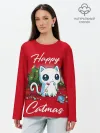 Лонгслив женский. Хлопок / Happy Catmas