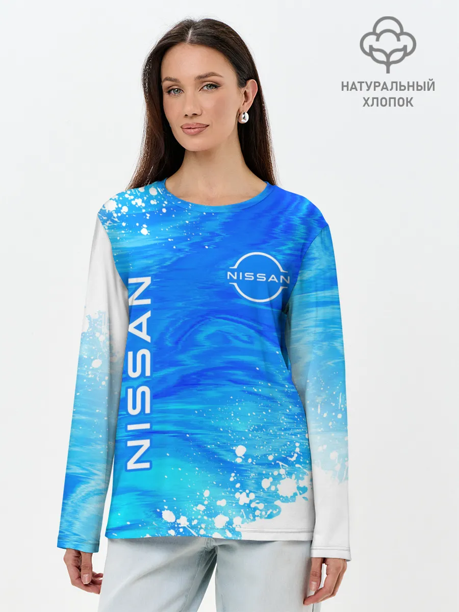 Лонгслив женский. Хлопок / NISSAN / Ниссан