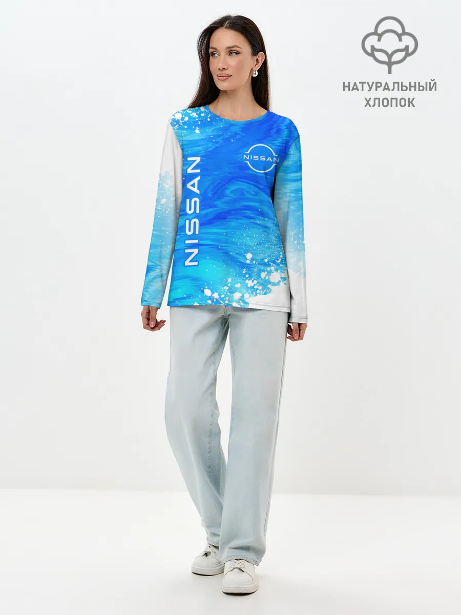 Лонгслив женский. Хлопок / NISSAN / Ниссан