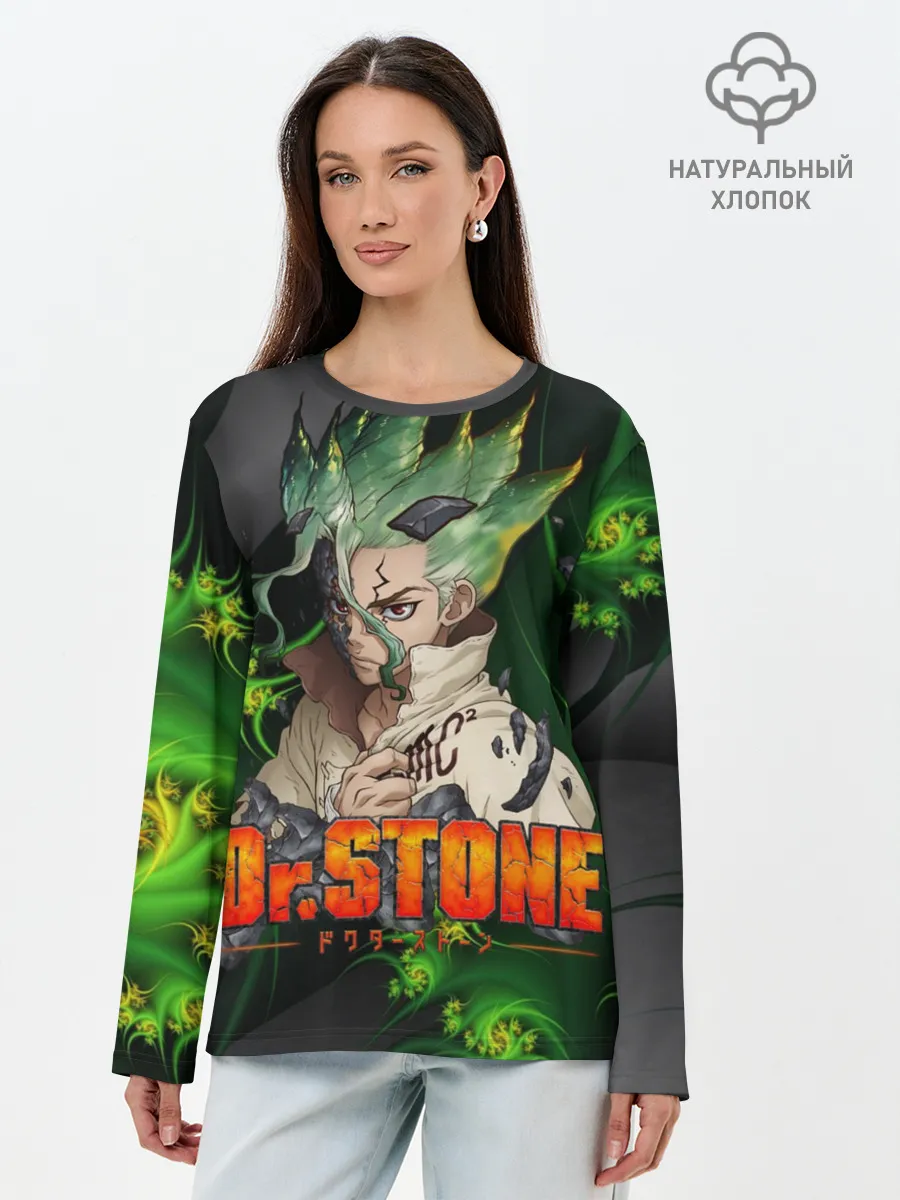 Лонгслив женский. Хлопок / Доктор Стоун | Сэнку