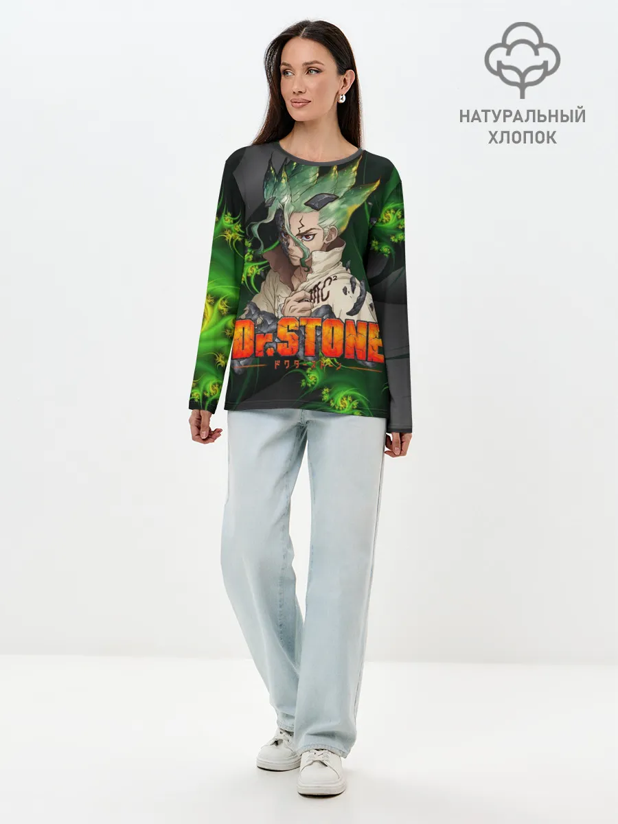 Лонгслив женский. Хлопок / Доктор Стоун | Сэнку