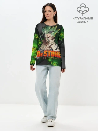 Лонгслив женский. Хлопок / Доктор Стоун | Сэнку