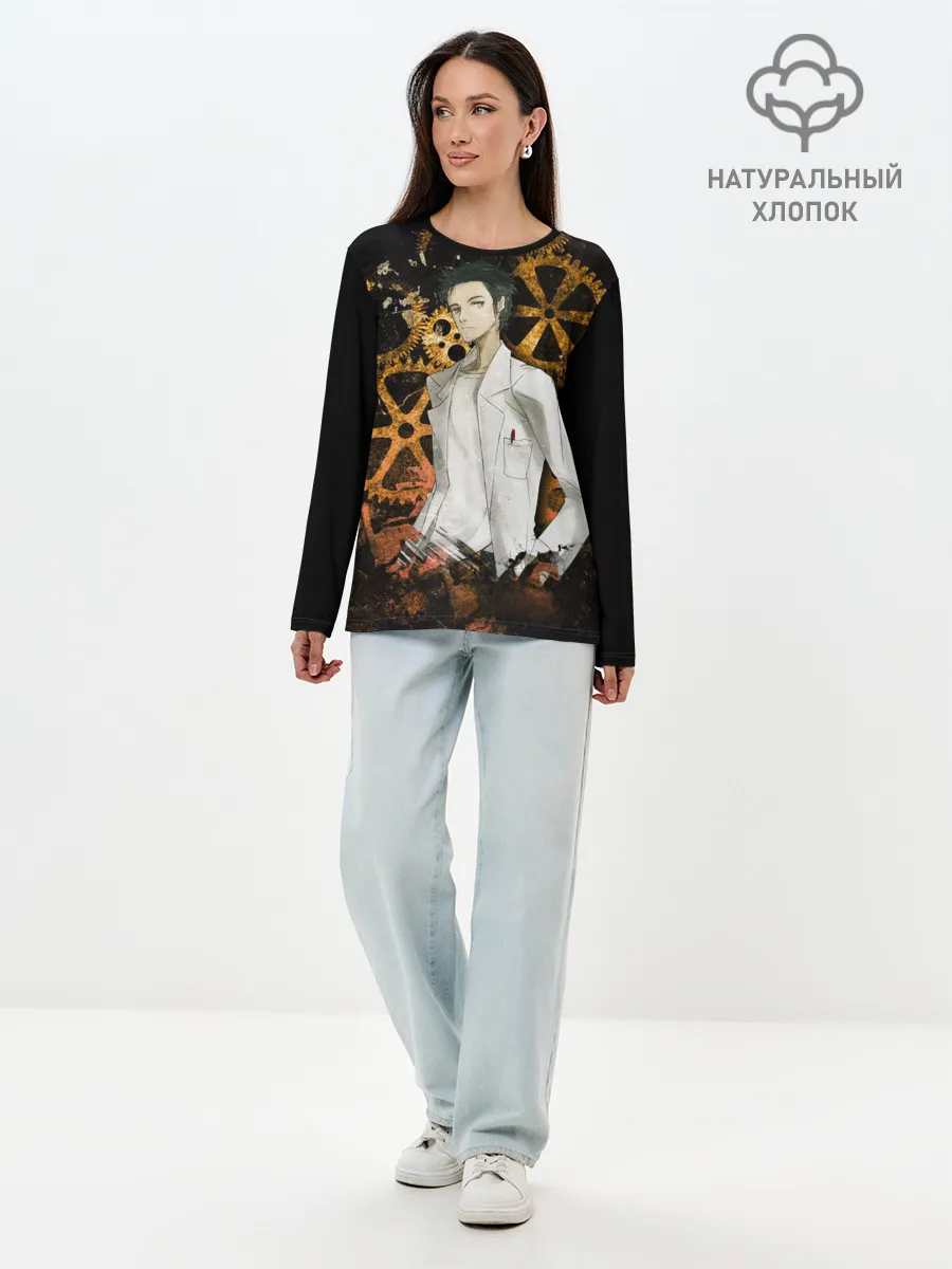 Лонгслив женский. Хлопок / Окарин