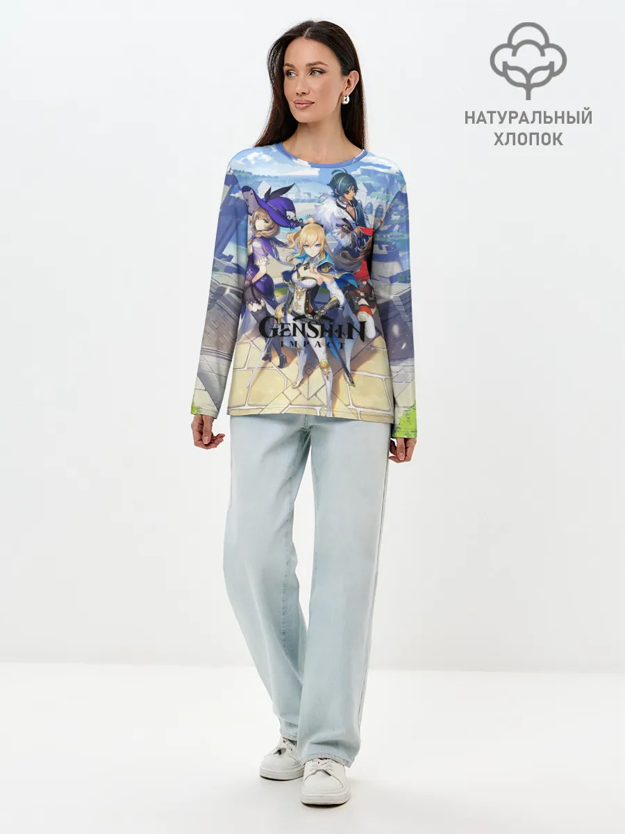 Лонгслив женский. Хлопок / GENSHIN IMPACT