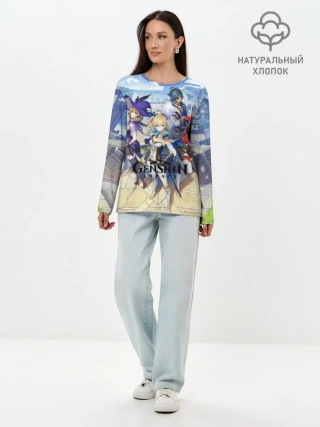 Лонгслив женский. Хлопок / GENSHIN IMPACT