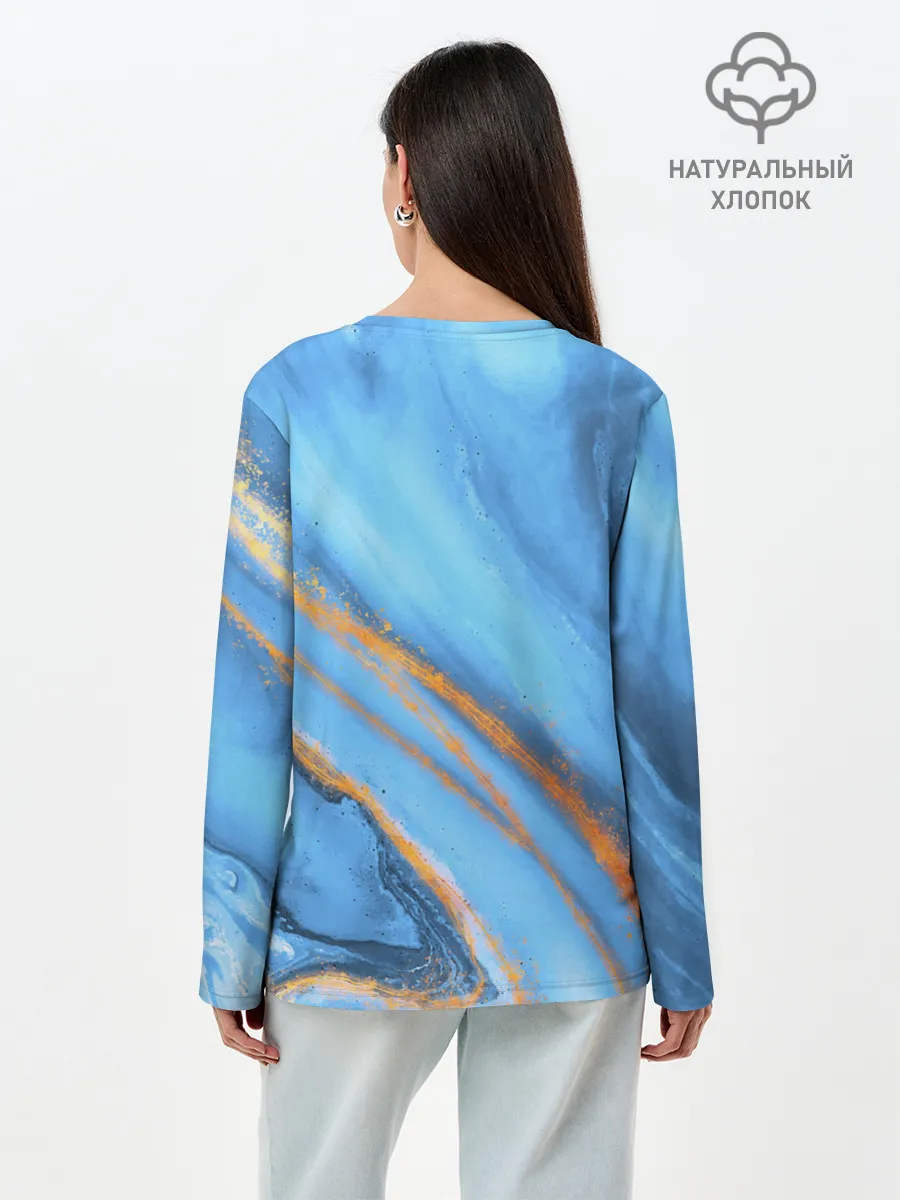 Лонгслив женский. Хлопок / Краски