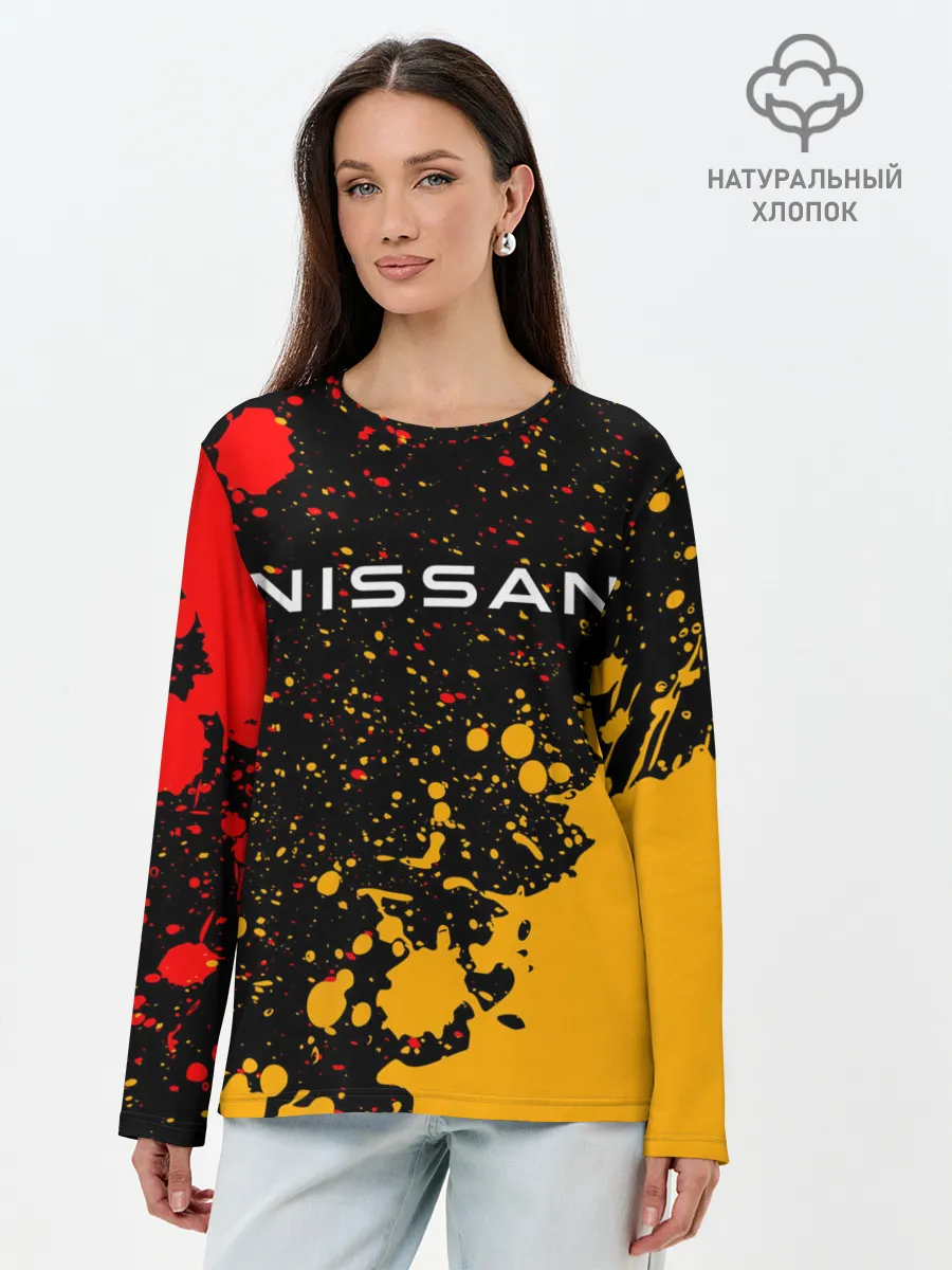 Лонгслив женский. Хлопок / NISSAN / Ниссан