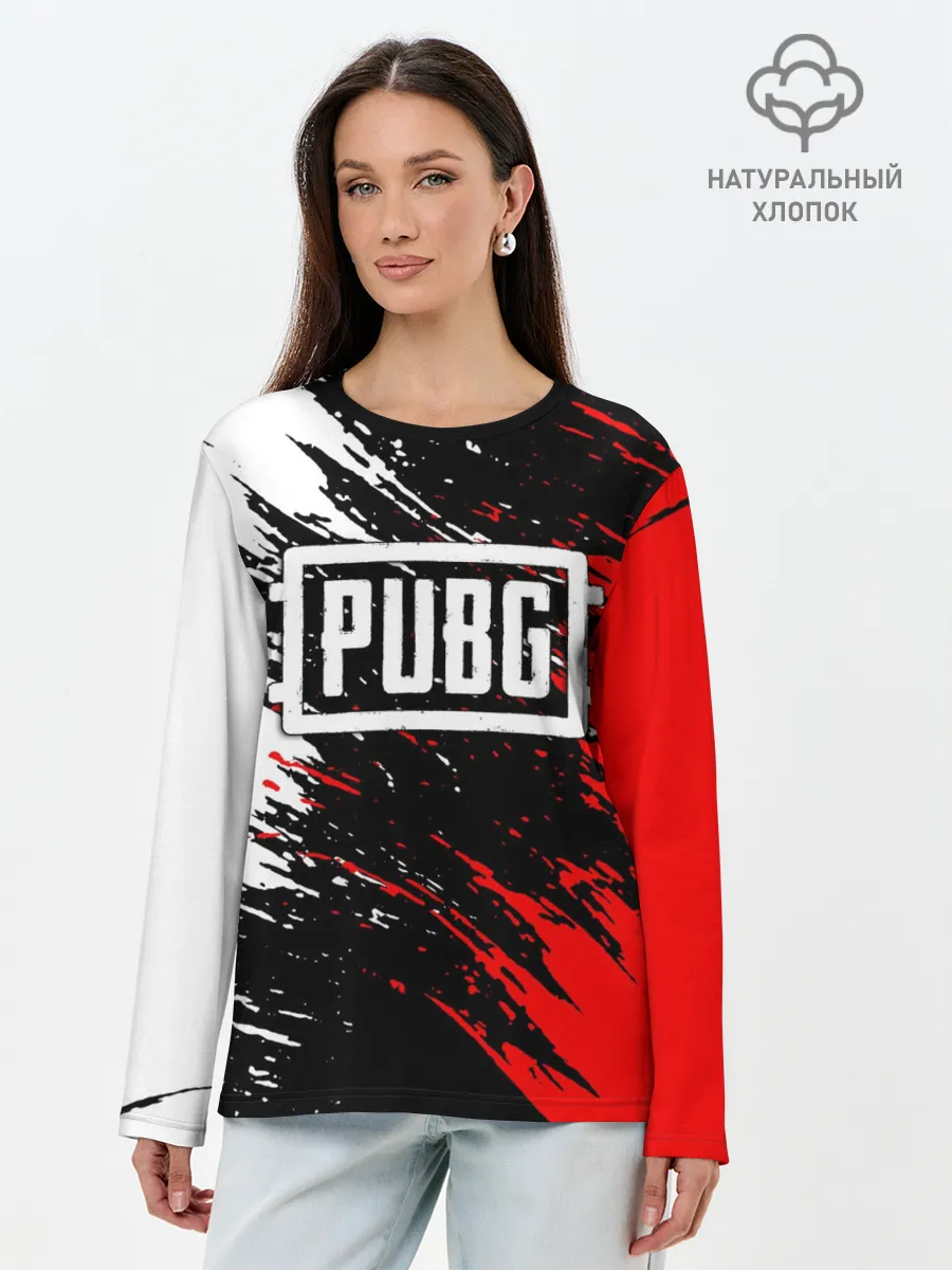 Лонгслив женский. Хлопок / PUBG