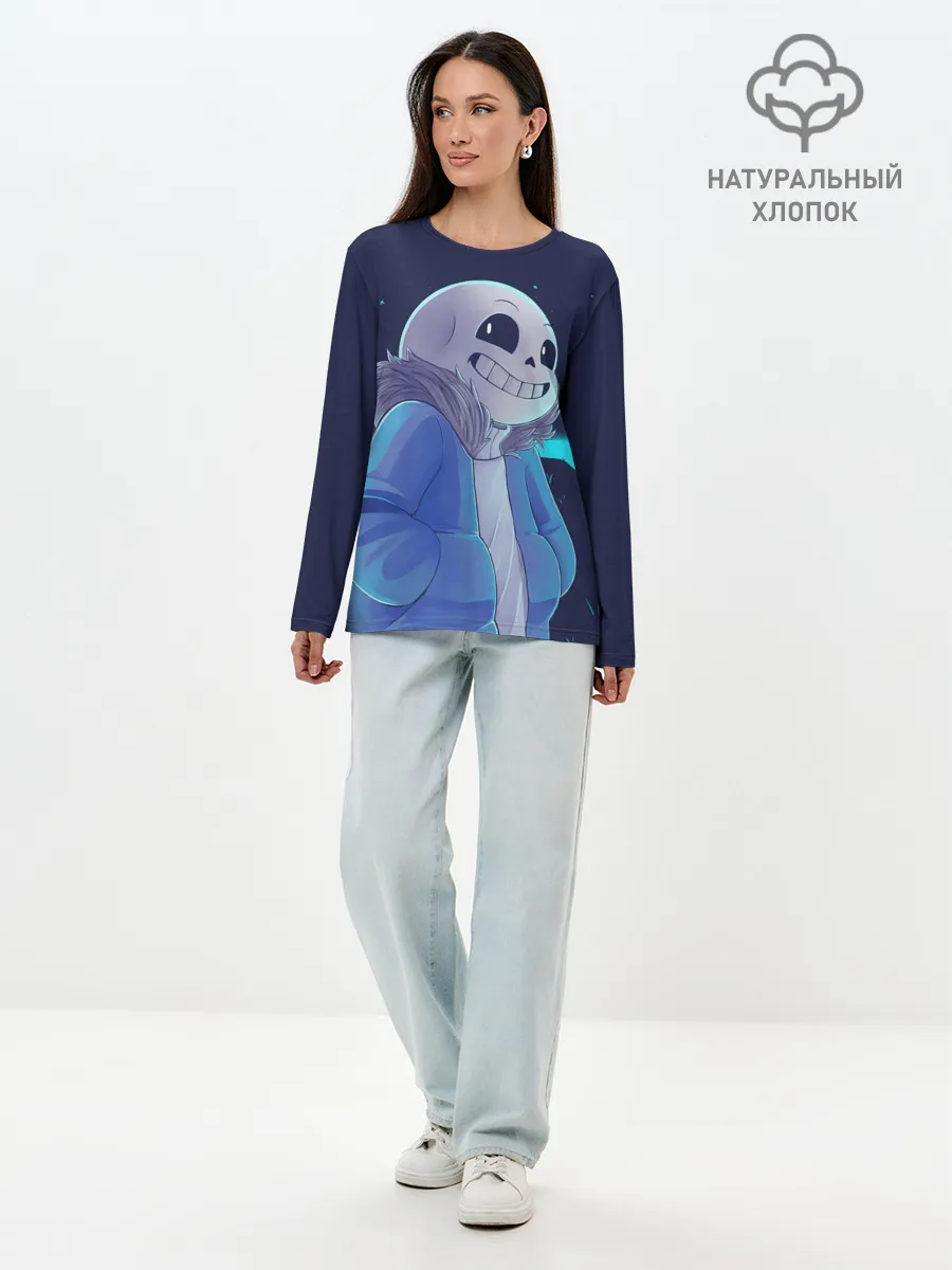 Лонгслив женский. Хлопок / UNDERTALE