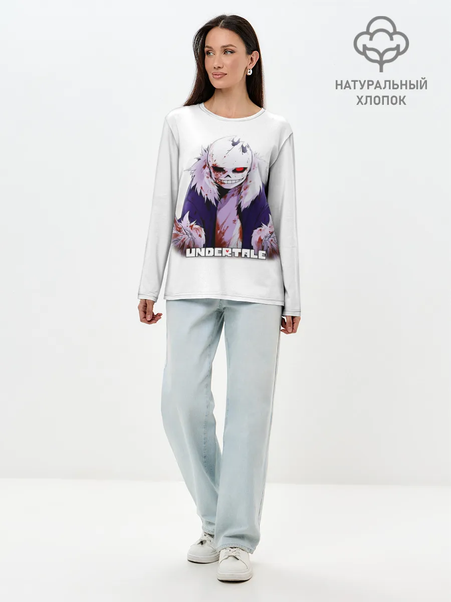 Лонгслив женский. Хлопок / UNDERTALE