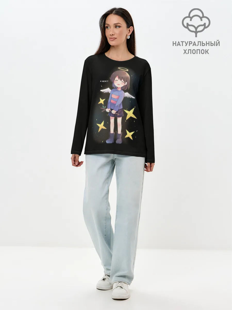 Лонгслив женский. Хлопок / UNDERTALE