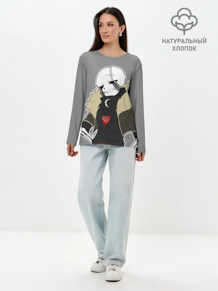 Лонгслив женский. Хлопок / UNDERTALE