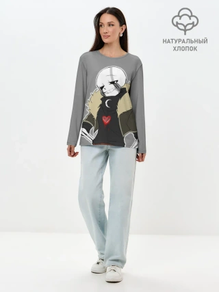 Лонгслив женский. Хлопок / UNDERTALE