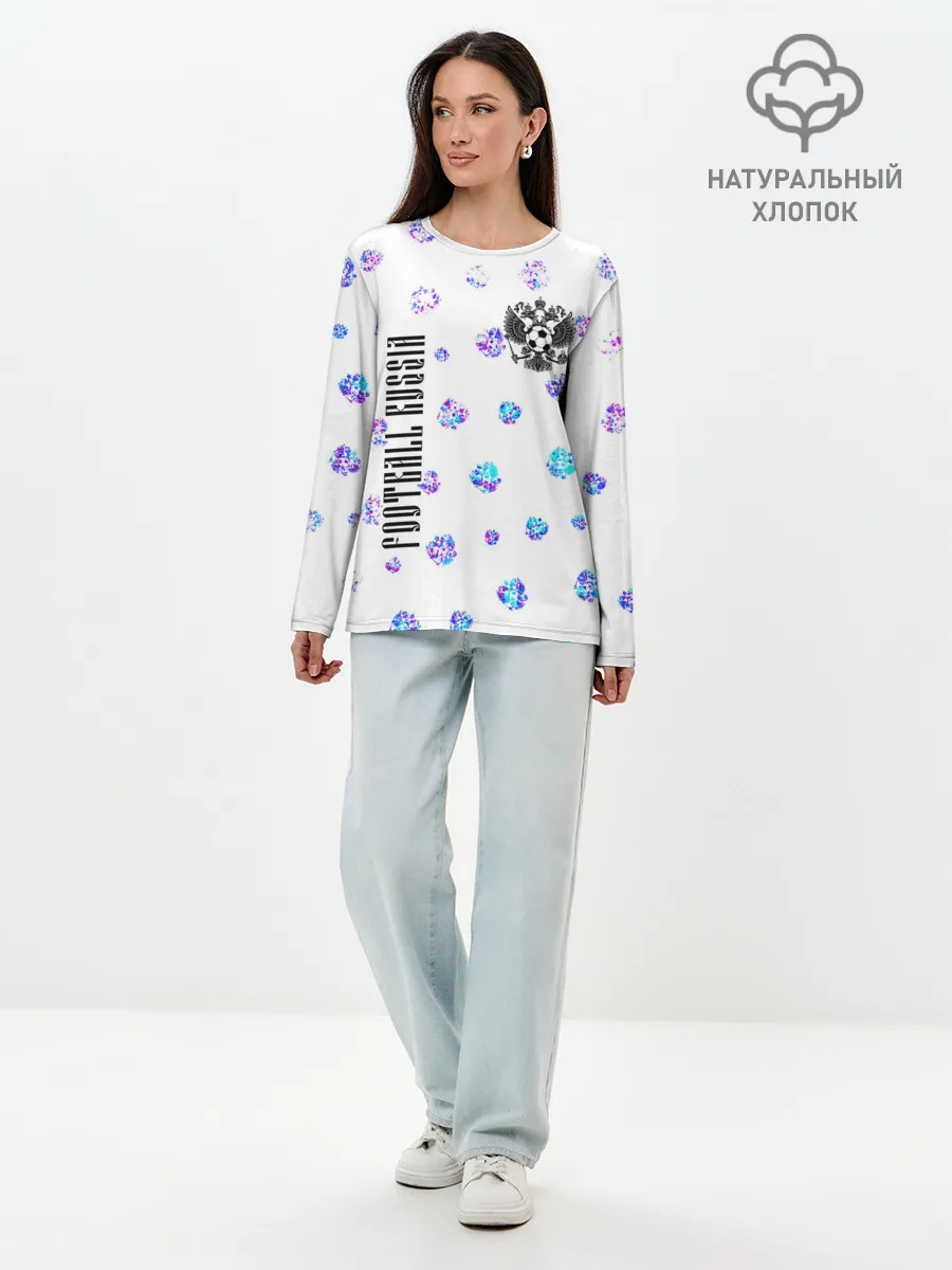 Лонгслив женский. Хлопок / FOOTBALL RUSSIA / Футбол