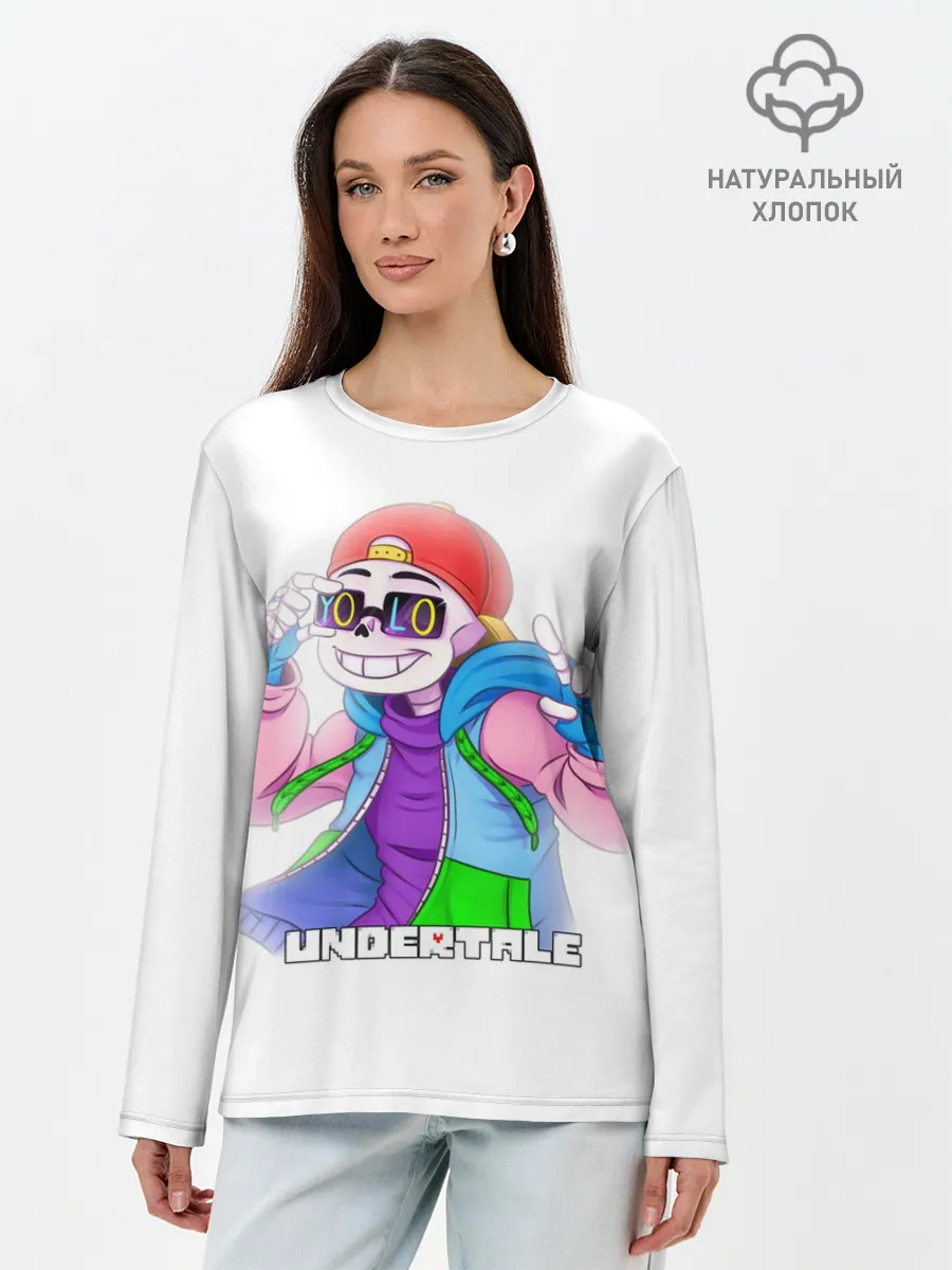 Лонгслив женский. Хлопок / UNDERTALE