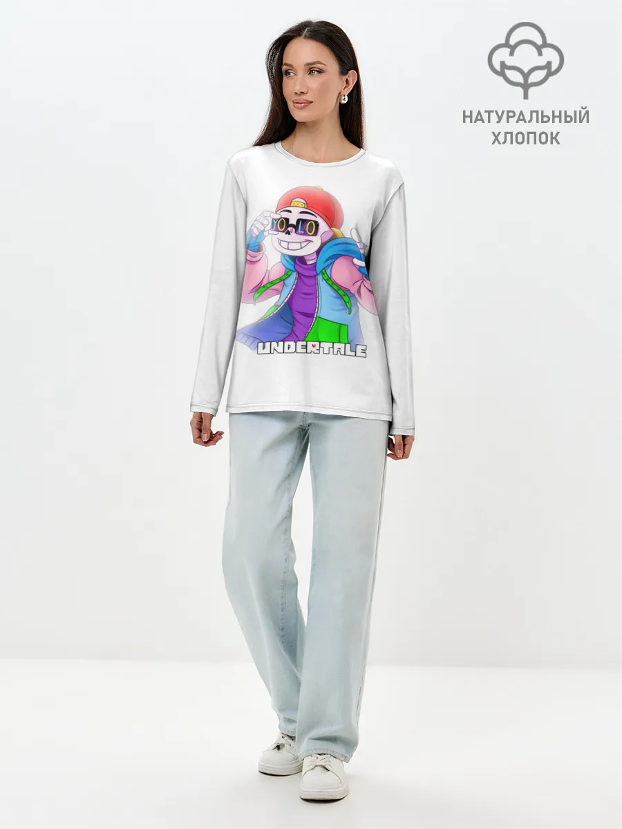 Лонгслив женский. Хлопок / UNDERTALE