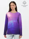 Лонгслив женский. Хлопок / Туманность