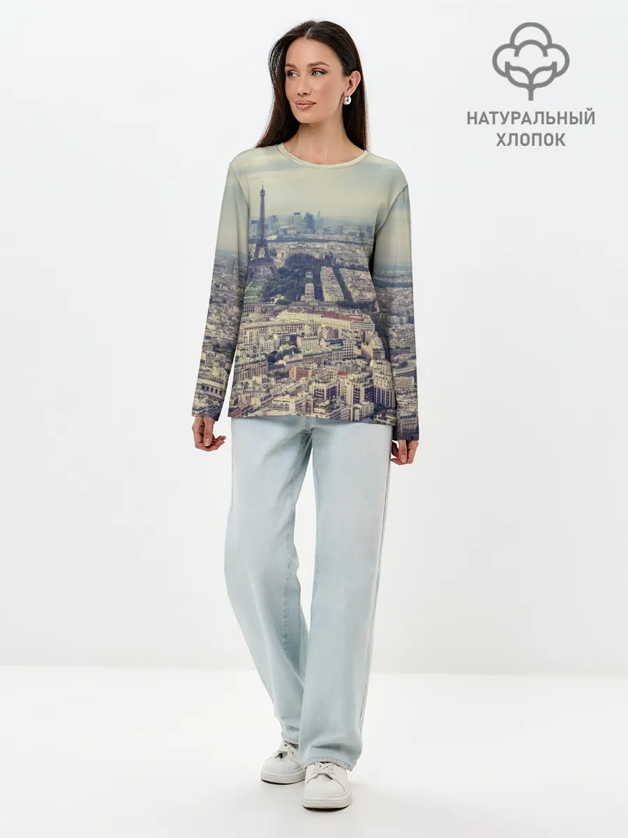 Лонгслив женский. Хлопок / Париж