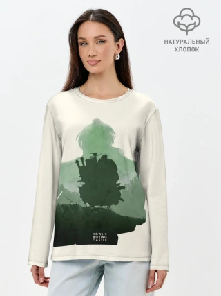Лонгслив женский. Хлопок / Ходячий замок