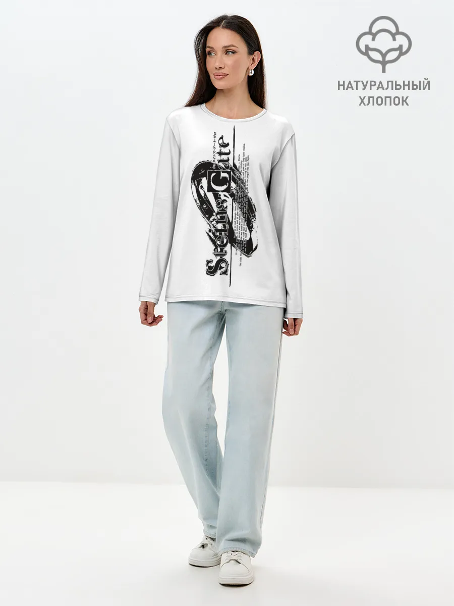 Лонгслив женский. Хлопок / Врата Штейна / Steins Gate