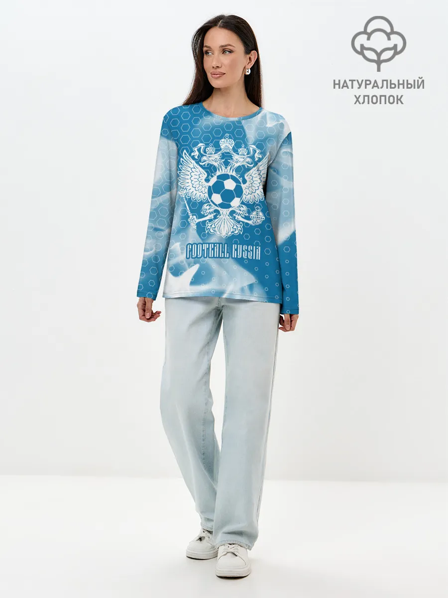 Лонгслив женский. Хлопок / FOOTBALL RUSSIA / Футбол
