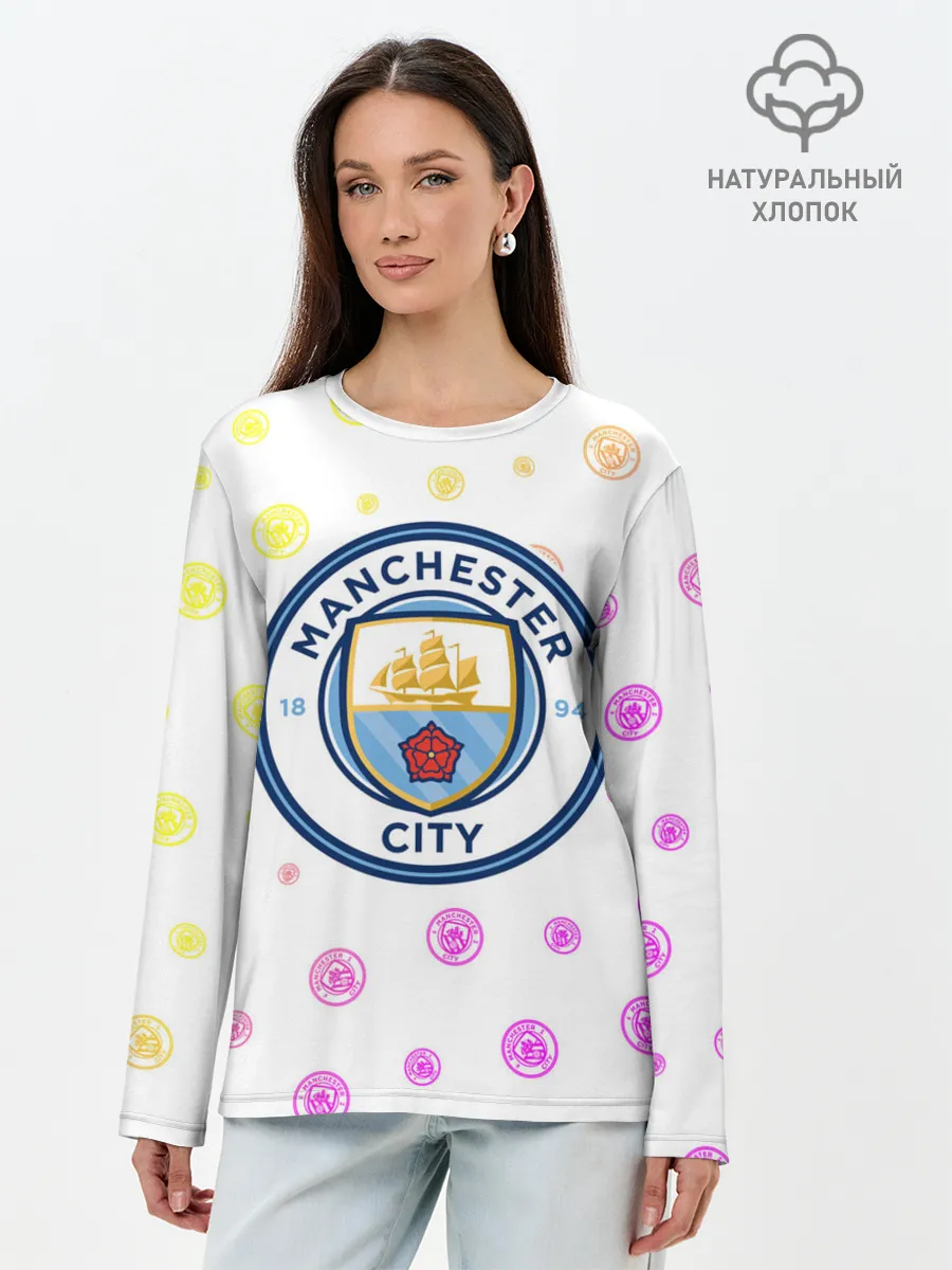 Лонгслив женский. Хлопок / MANCHESTER CITY Манчестер Сити