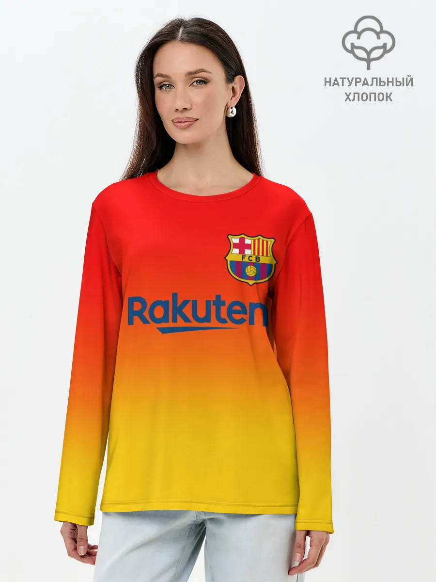 Лонгслив женский. Хлопок / FC BARCELONA