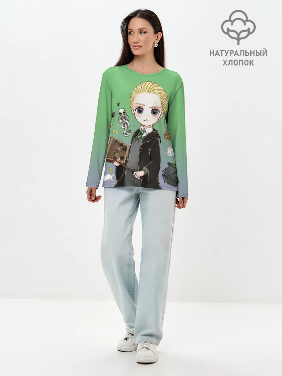 Лонгслив женский. Хлопок / Драко