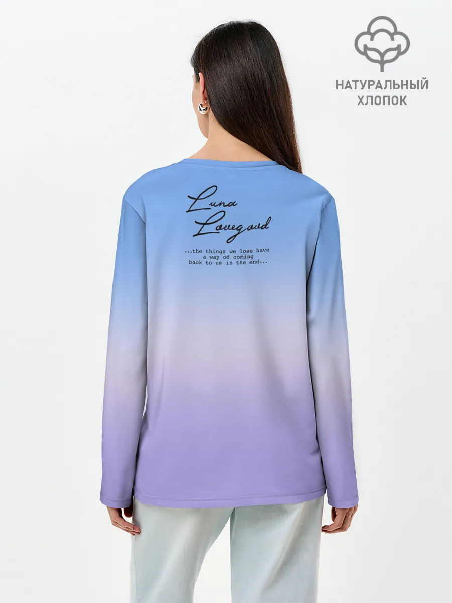 Лонгслив женский. Хлопок / Луна
