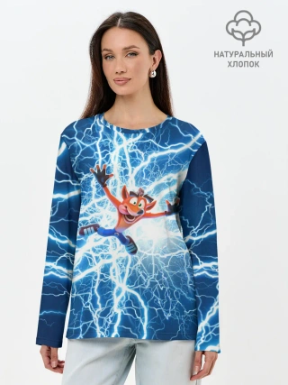 Лонгслив женский. Хлопок / Crash Bandicoot