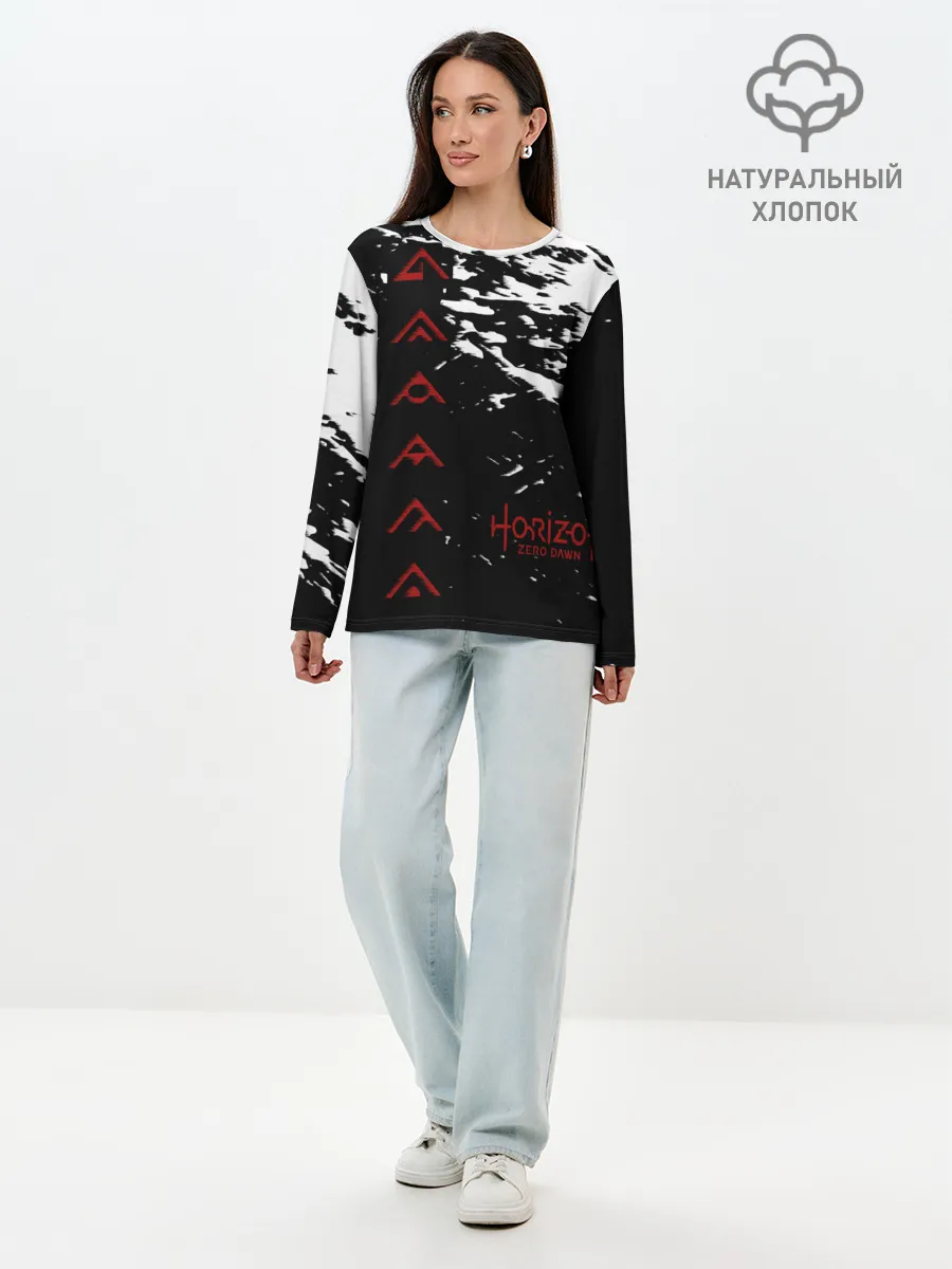 Лонгслив женский. Хлопок / HORIZON