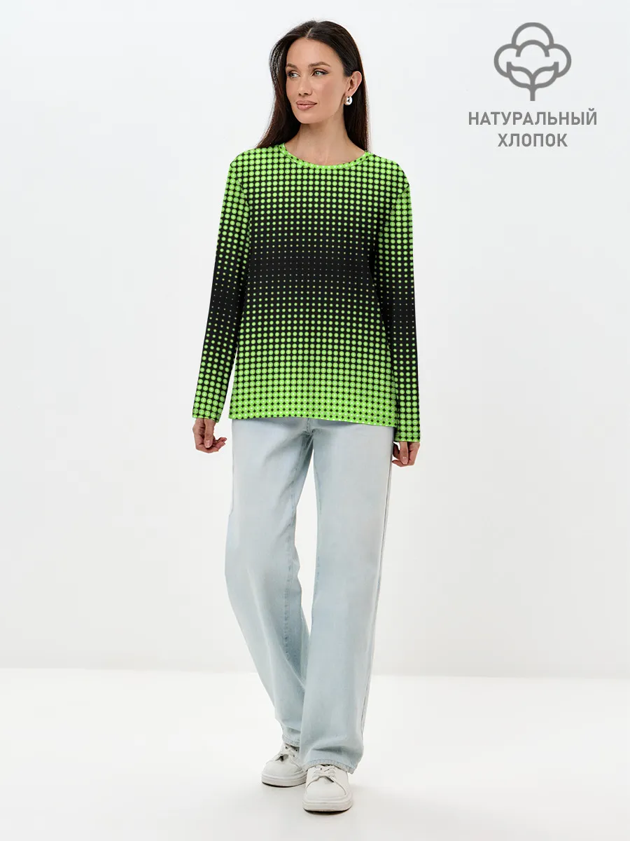 Лонгслив женский. Хлопок / Симметрия