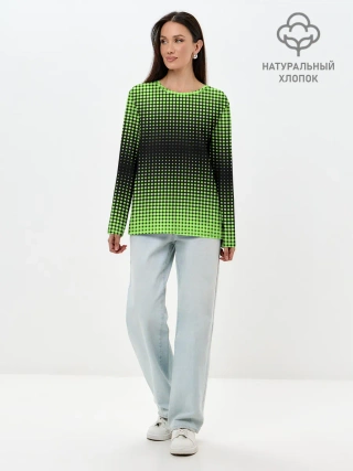 Лонгслив женский. Хлопок / Симметрия