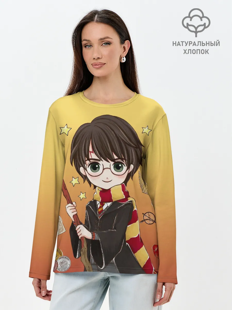 Лонгслив женский. Хлопок / Гарри Поттер