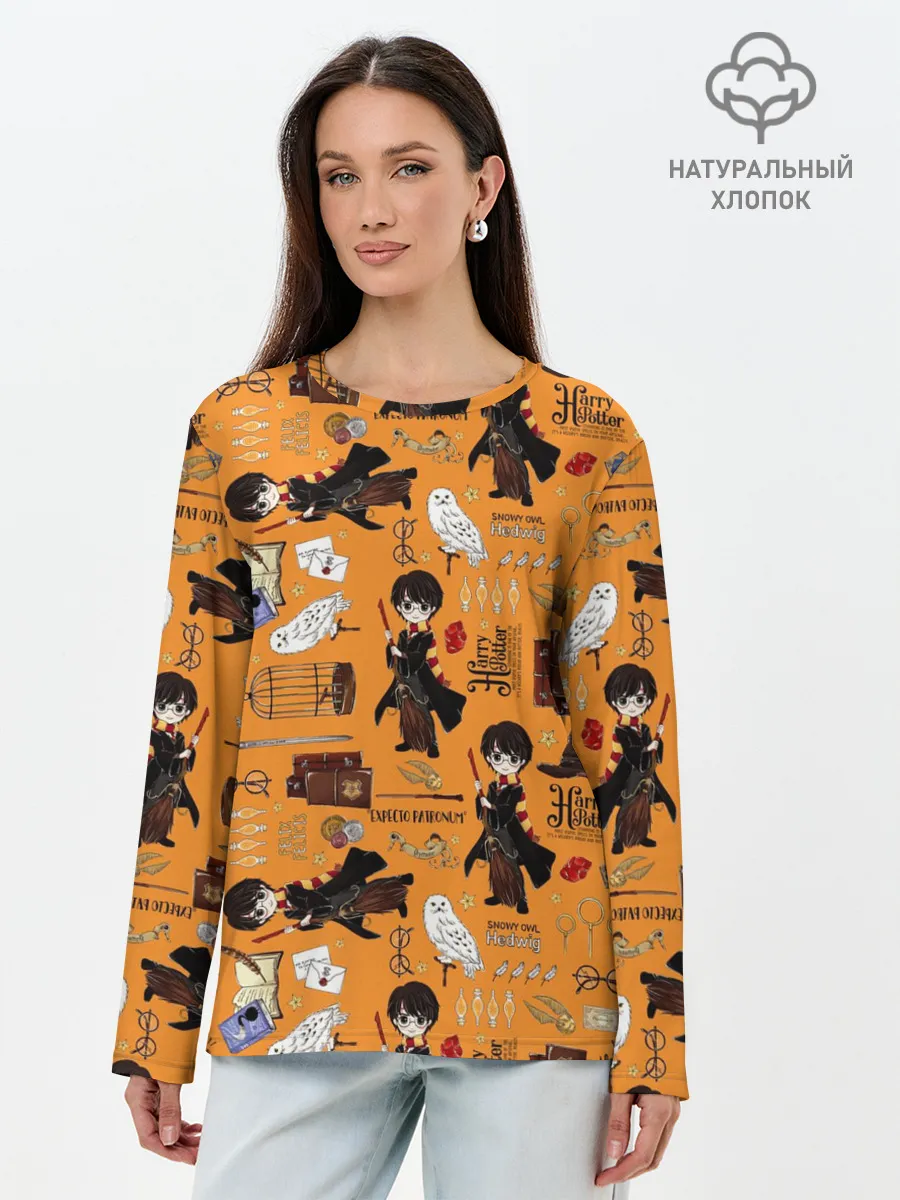 Лонгслив женский. Хлопок / Гарри Поттер