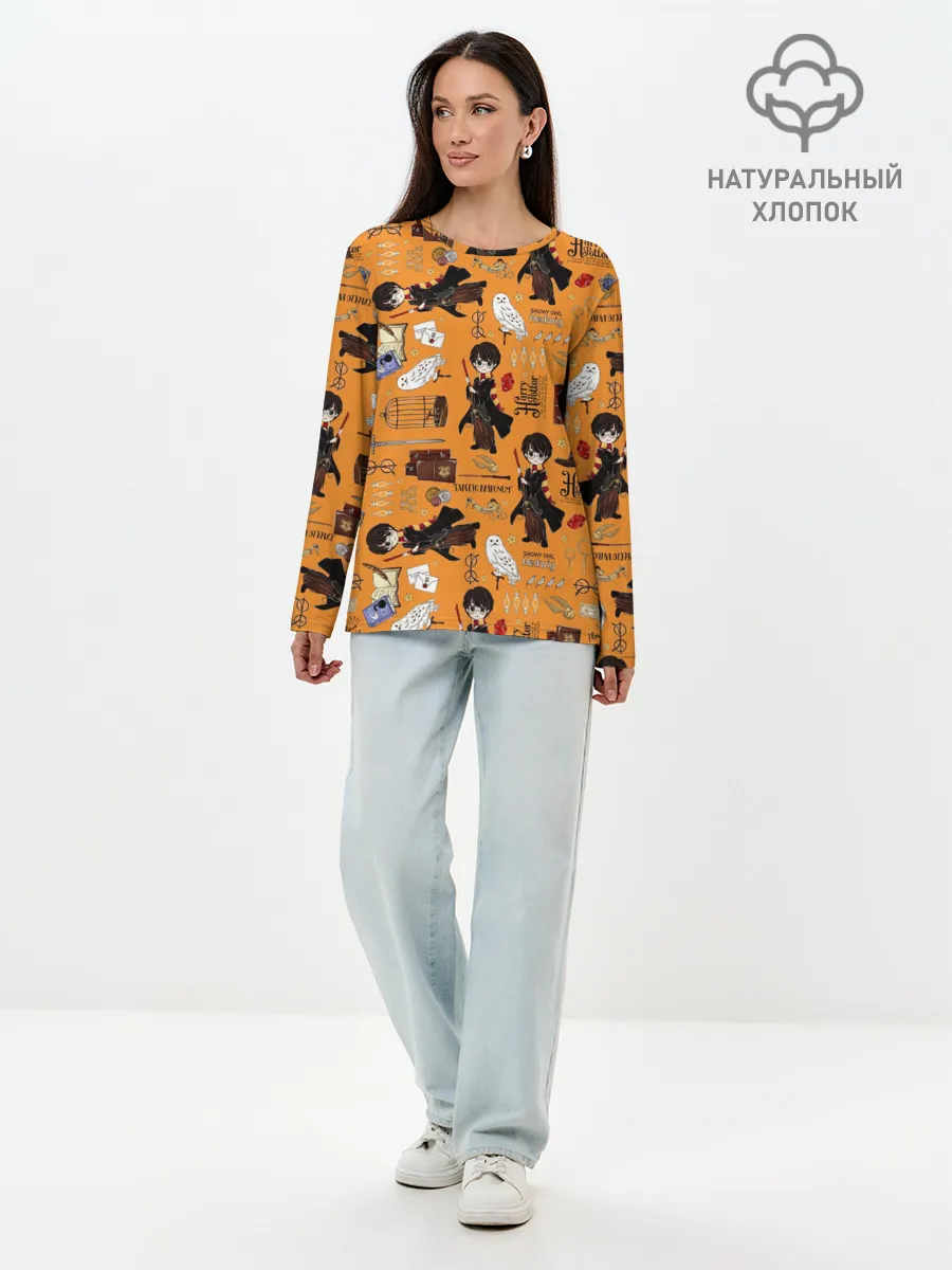 Лонгслив женский. Хлопок / Гарри Поттер