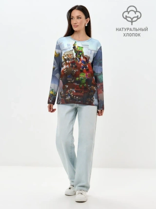 Лонгслив женский. Хлопок / Minecraft Dungeons