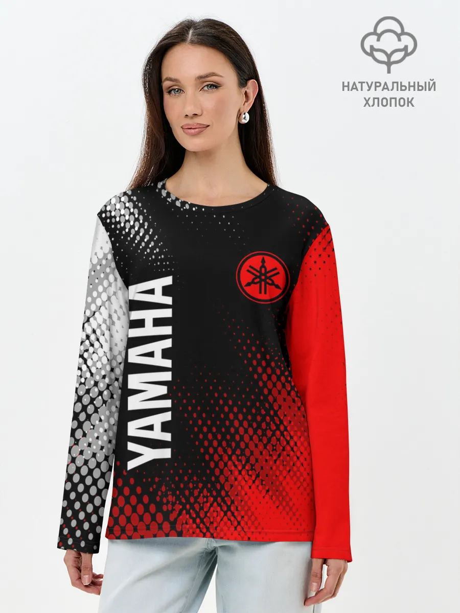 Лонгслив женский. Хлопок / YAMAHA MOTOR / Ямаха