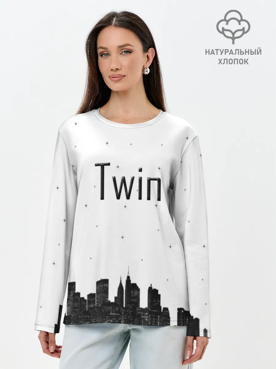 Лонгслив женский. Хлопок / Twin cities