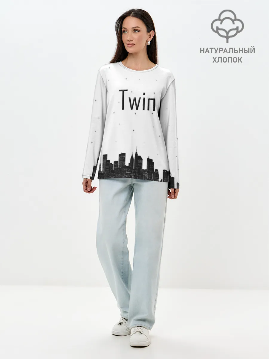 Лонгслив женский. Хлопок / Twin cities