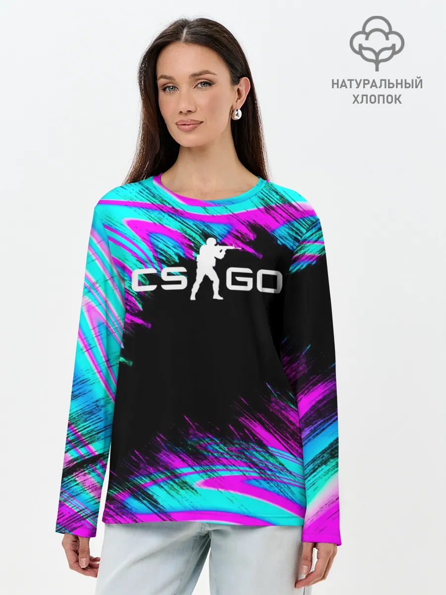 Лонгслив женский. Хлопок / CS GO