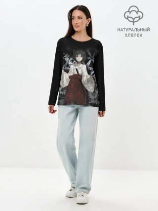 Лонгслив женский. Хлопок / Врата Штейны: Урушибара Рука.