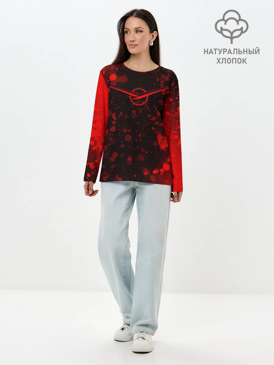 Лонгслив женский. Хлопок / УАЗ