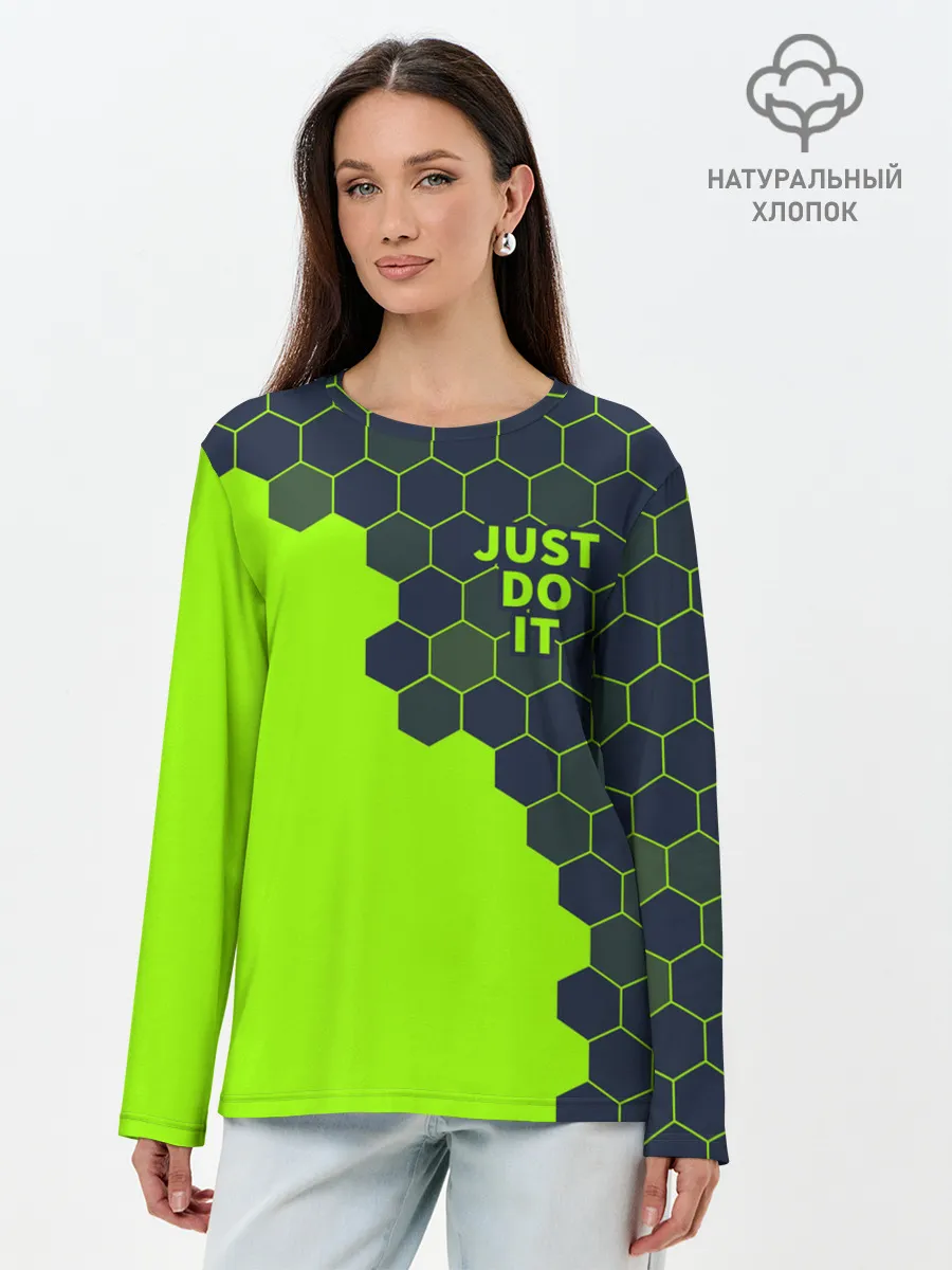 Лонгслив женский. Хлопок / JUST DO IT