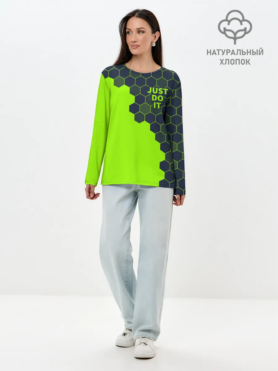 Лонгслив женский. Хлопок / JUST DO IT