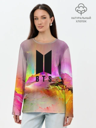 Лонгслив женский. Хлопок / BTS