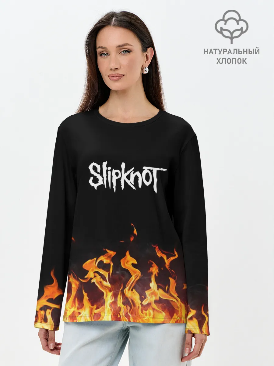 Лонгслив женский. Хлопок / Slipknot
